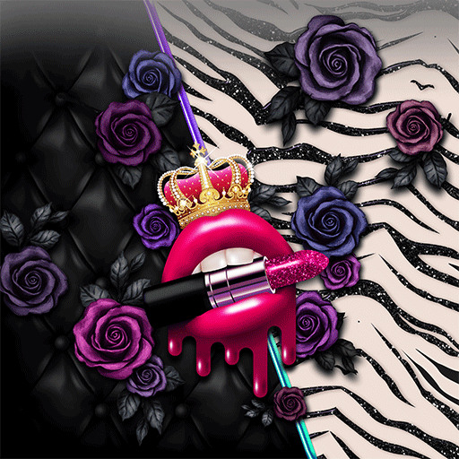 Zebra Pattern Lip - Wallpaper logo