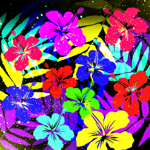 Neon Color Flower - Wallpaper logo