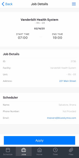Android application BlueSky Mobile Caregiver App screenshort