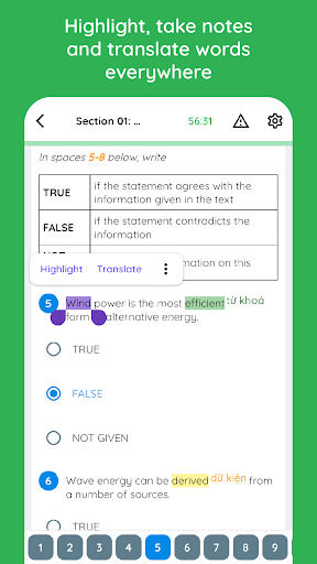 Lingoland IELTS - Online Test Screen 3