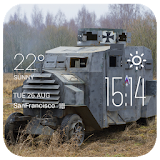 Armored car weather widget icon