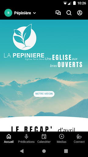 Android application Eglise La Pépinière screenshort