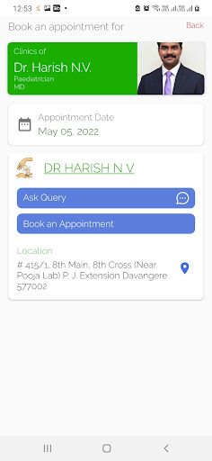 HARISH CHILD CLINIC Screen 2