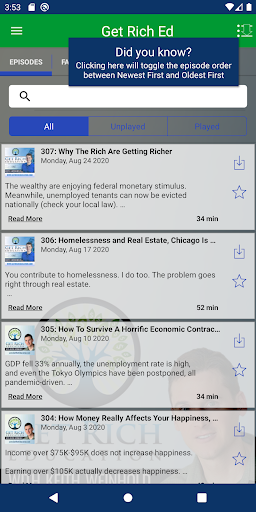 Get Rich Education Screen 2