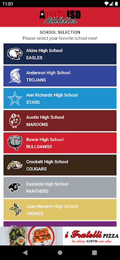 Austin ISD Athletics Screen 2