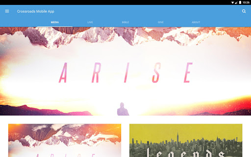 Screenshot of Crossroads Mobile App
