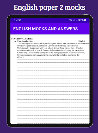 English mocks and answers