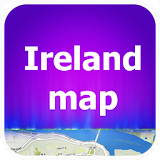 Map of Ireland travel icon