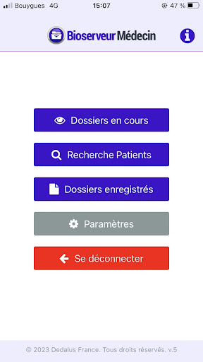 Bioserveur Médecin Screen 2