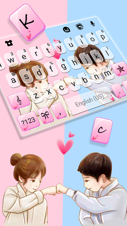 Couple Fist Bump Keyboard Back - 8.7.1_0615 - (Android)