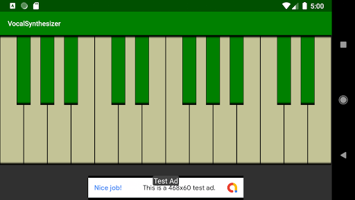 Android application Vocal Synthesizer screenshort