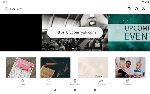 Android application First Christian Church Perry screenshort