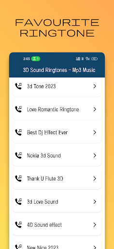 3D Sound Ringtones - Mp3 Music Screen 3