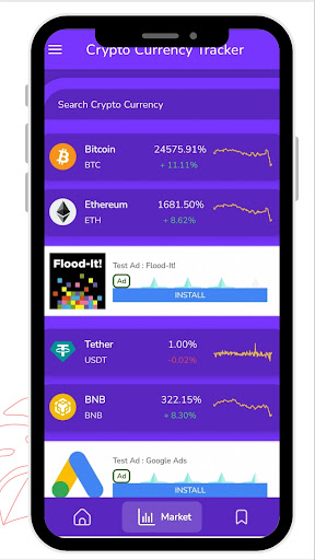 Crypto Currency Tracker Screen 2