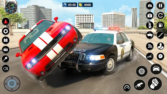 Polizeiauto-Verfolgungsspiel