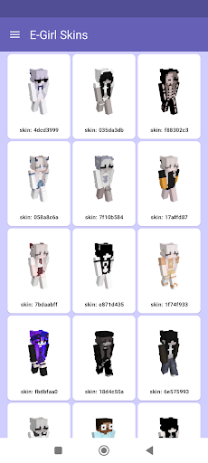Android application E-Girl Skins MC - Trendsetters screenshort