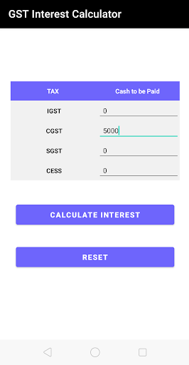 GST Interest Calculator Screen 3