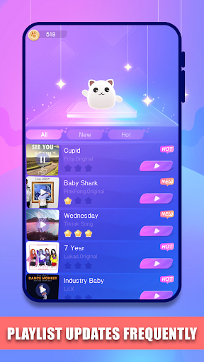 Android application Dancing Meow: Cats & Tiles Hop screenshort