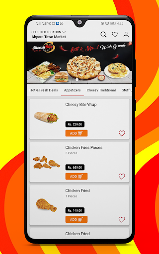 Android application Cheezy Bite screenshort