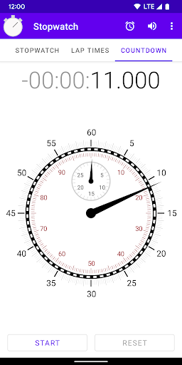 stopwatch Screen 3