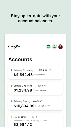 Connexus CU Mobile App Screen 2