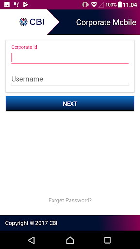 CBI Corporate Banking Screen 2