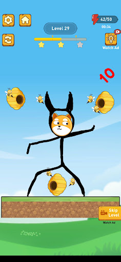 Android application Draw To Save: Save The Dog Bee screenshort