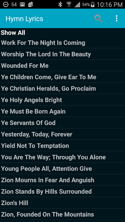 Hymn Lyrics - 1.45 - (Android)