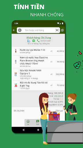 Android application Tính Tiền Bán Hàng - Mua đây! screenshort