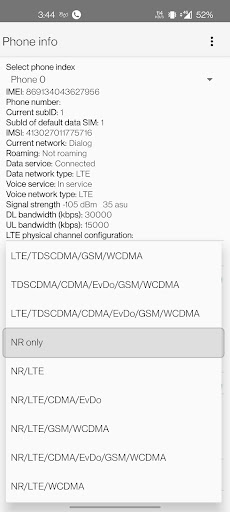 5G Only Network Mode Screen 3