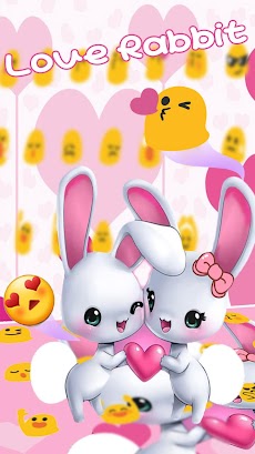 ピンクのバニーの壁紙とかわいい愛のウサギのキーボードとかわいいウサギのキーボード Androidアプリ Applion