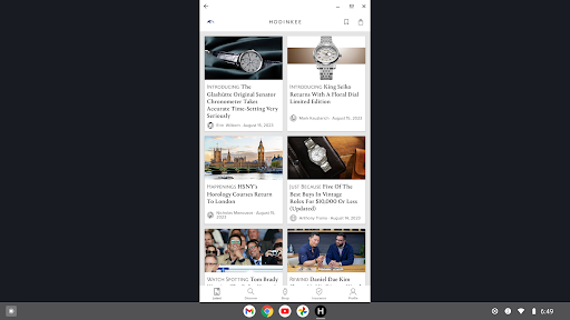 Screenshot of HODINKEE