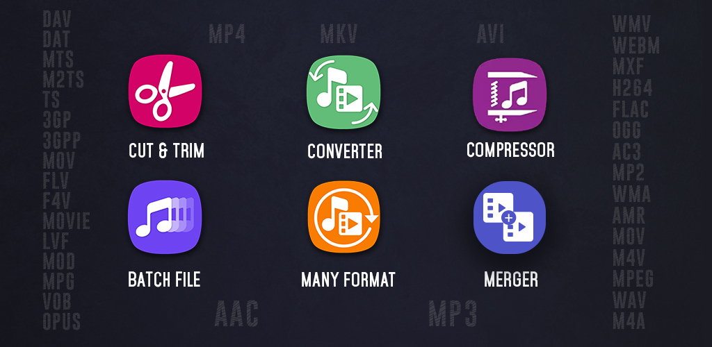 Video Converter, Compressor MP4, 3GP, MKV,MOV, AVI (Mod)