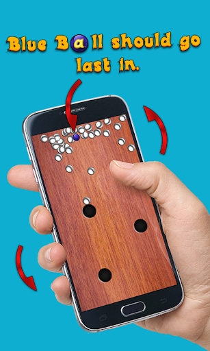 Android application Moving Balls into hole screenshort