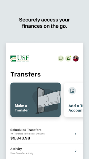 USF FCU Mobile Banking Screen 2