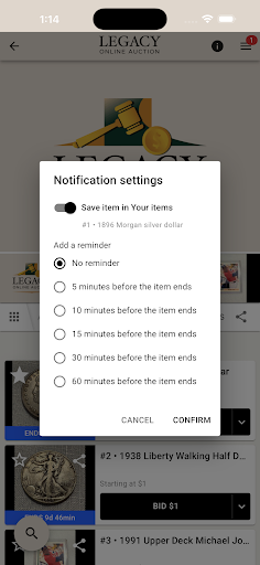 Legacy Online Auction