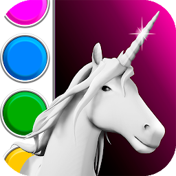 「Unicorn 3D Coloring Book」のアイコン画像