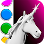 Unicorn 3D Coloring Book