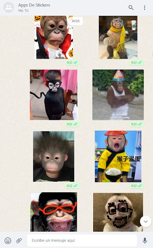 Monos Stickers Animados Screen 2