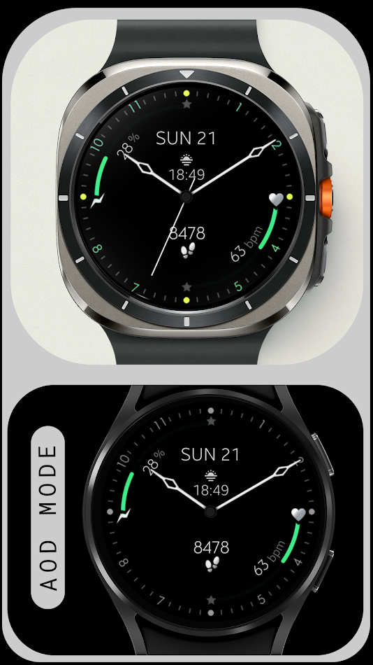 #5. Minimal Black v18 Watch Face (Android) Göre: Monkey's Dream