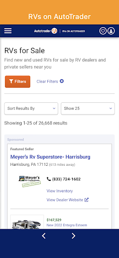 RVs on Autotrader Screen 2