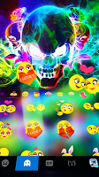 screenshot of Smoke effect 3D Colorful Skull Keyboard