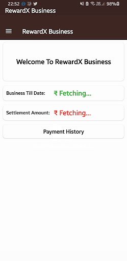 Android application RewardX Business screenshort