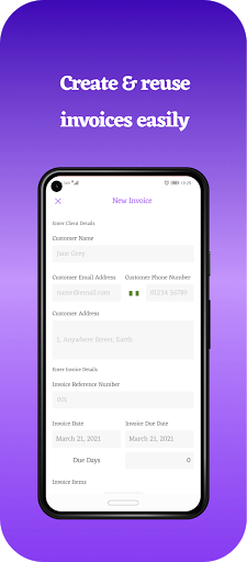 Billing - Invoice, Receipt & C Screen 2