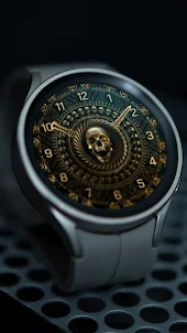 Wear OS Watch Golden Skulls