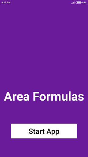 Android application Area Formulas screenshort
