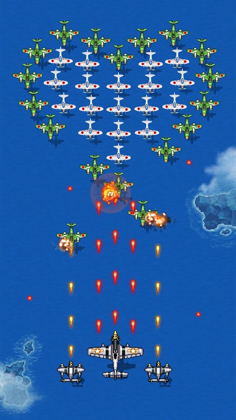 1945空軍：飛行機シューティングゲームのおすすめ画像3