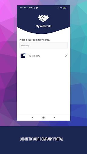 Android application My referrals screenshort