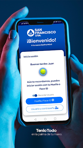 Android application SanFra Móvil 2.0 screenshort