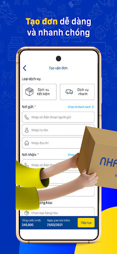 Android application Nhất Tín Express screenshort